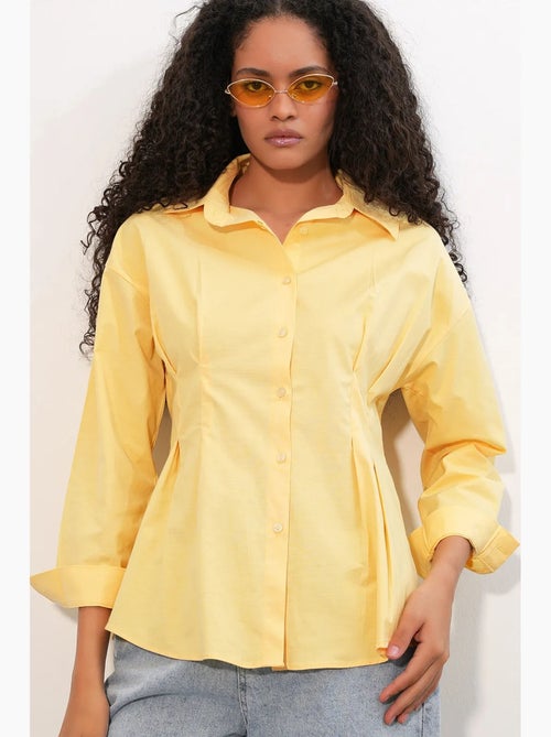 Chemise cintrée en popeline à boutons bdart - Kiabi Chemise cintrée en popeline à boutons bdart - Kiabi