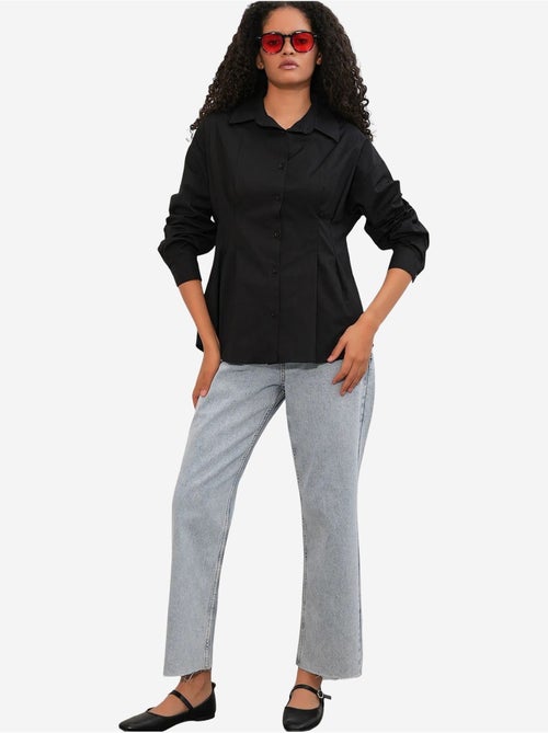 Chemise cintrée en popeline à boutons bdart - Kiabi Chemise cintrée en popeline à boutons bdart - Kiabi