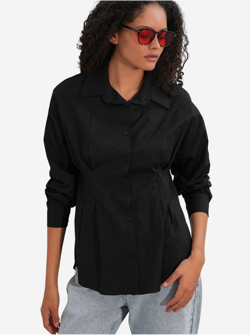 Chemise cintrée en popeline à boutons bdart - Kiabi Chemise cintrée en popeline à boutons bdart - Kiabi