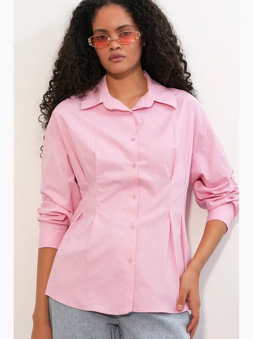 Chemise cintrée en popeline à boutons bdart - Kiabi Chemise cintrée en popeline à boutons bdart - Kiabi