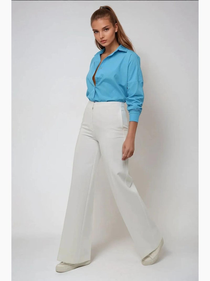Chemise classique en coton à manches longues hiccup Bleu - Kiabi