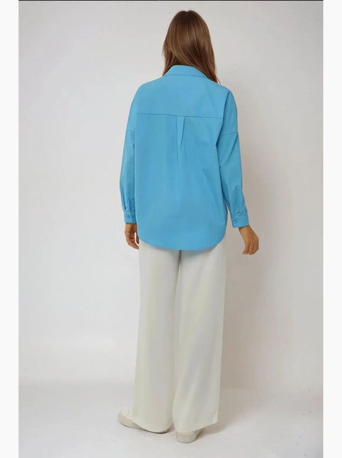 Chemise classique en coton à manches longues hiccup - Kiabi Chemise classique en coton à manches longues hiccup - Kiabi