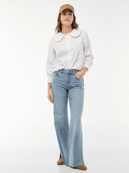 Chemise col claudine - Kiabi