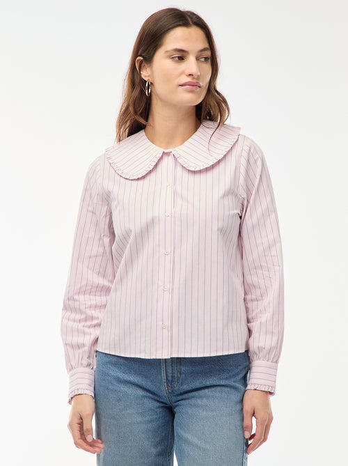 Chemise col claudine - Kiabi
