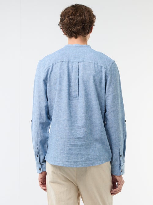 Chemise col mao avec lin - Kiabi Chemise col mao avec lin - Kiabi