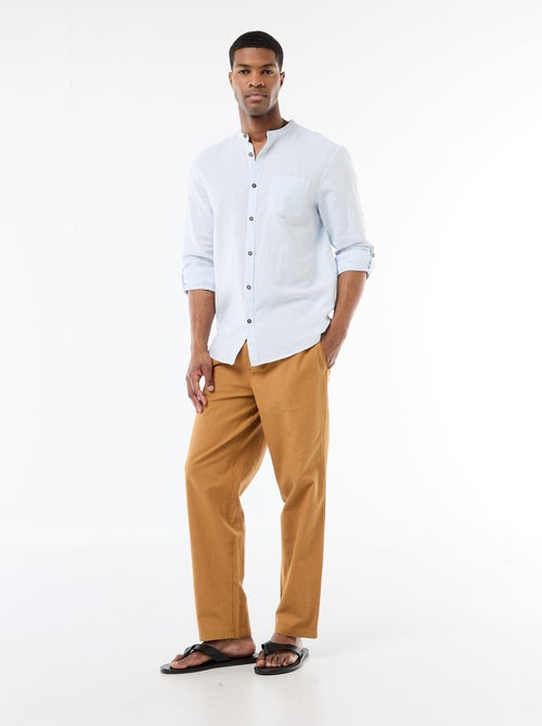 Chemise col mao avec lin - Kiabi Chemise col mao avec lin - Kiabi