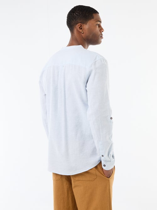 Chemise col mao avec lin - Kiabi Chemise col mao avec lin - Kiabi