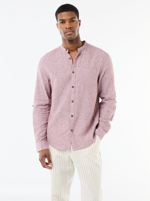 Chemise col mao avec lin - Kiabi Chemise col mao avec lin - Kiabi