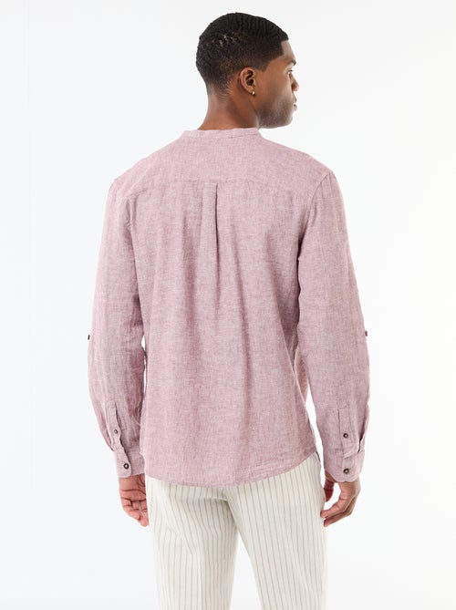 Chemise col mao avec lin - Kiabi Chemise col mao avec lin - Kiabi