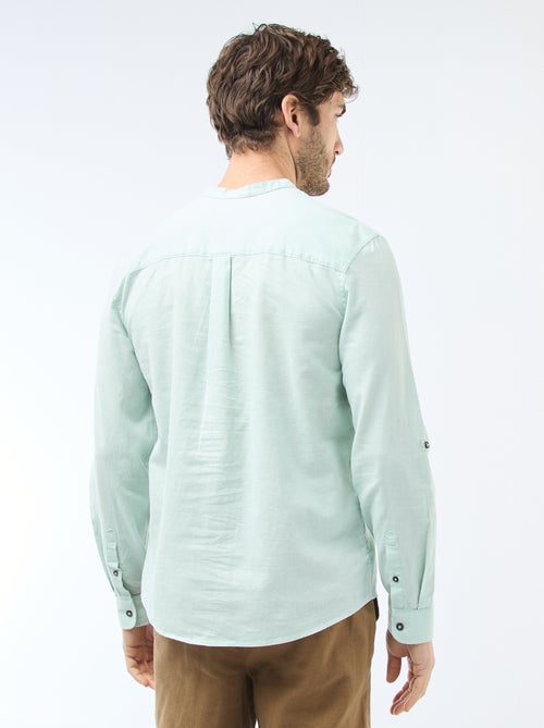 Chemise col mao avec lin - Kiabi Chemise col mao avec lin - Kiabi