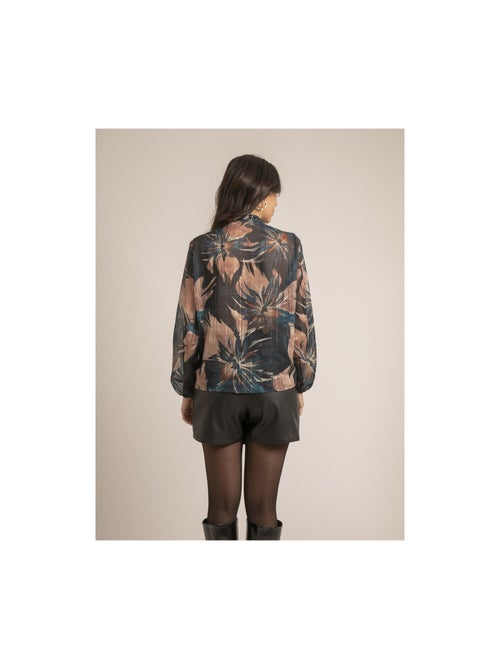 Chemise col noeud motifs ortense - Kiabi Chemise col noeud motifs ortense - Kiabi