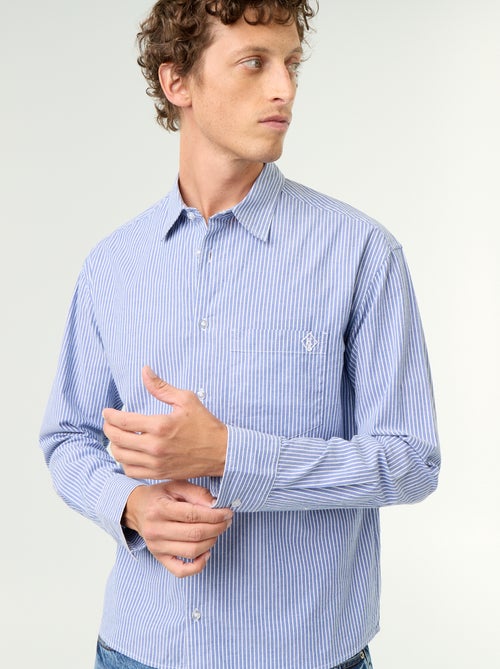 Chemise coupe confortable avec motif rayé - Kiabi Chemise coupe confortable avec motif rayé - Kiabi