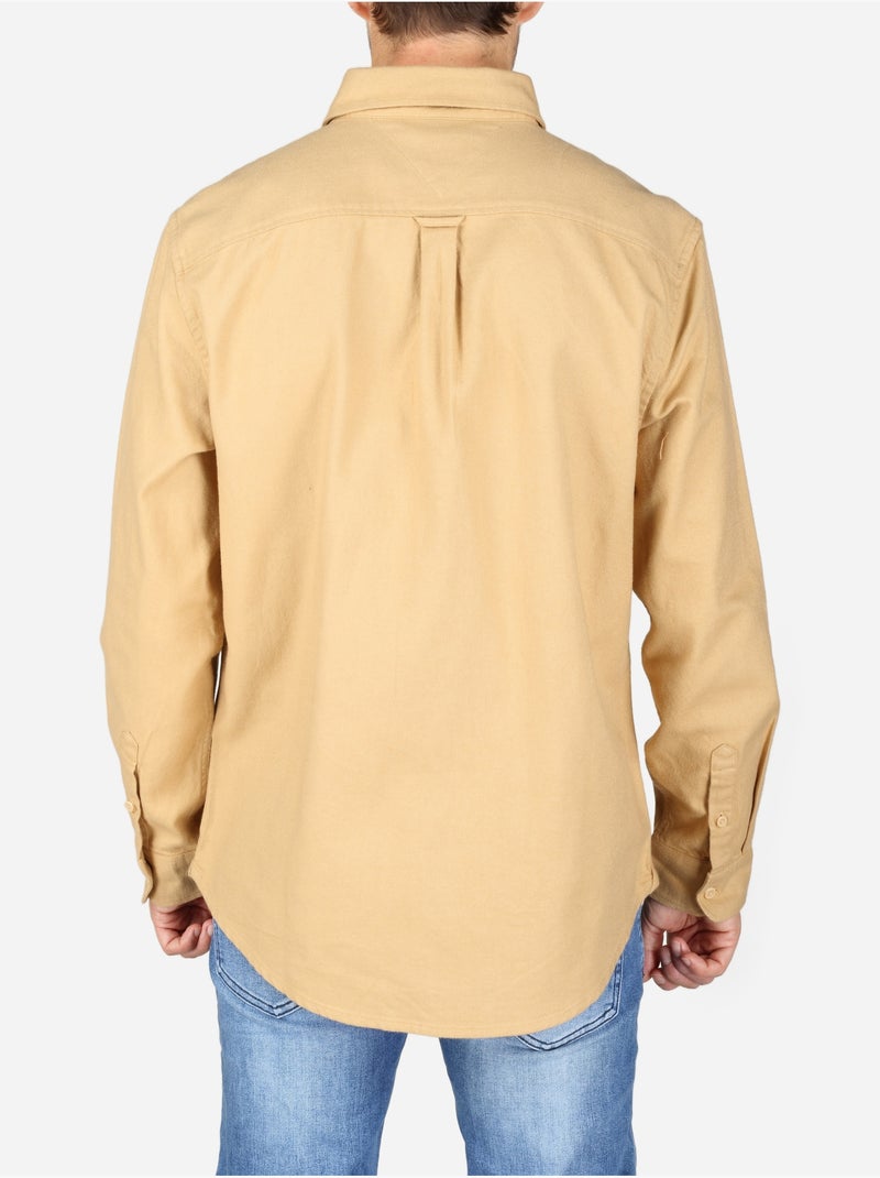 Chemise coupe droite - tommy jeans Beige - Kiabi