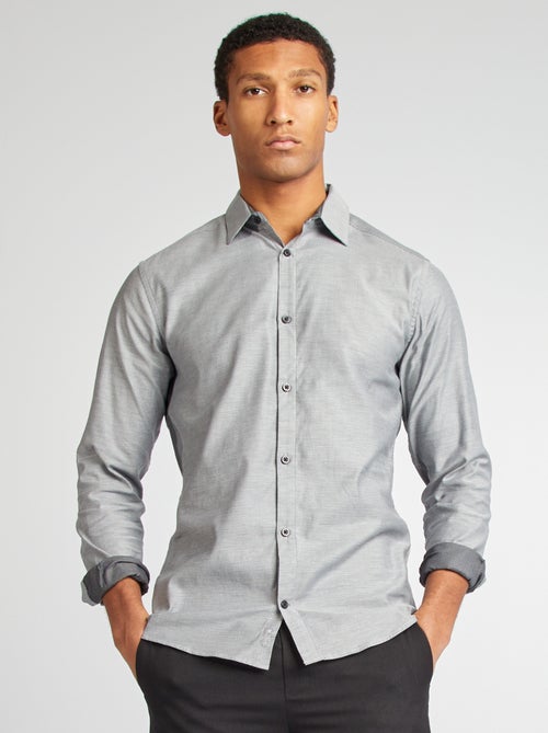 Chemise coupe droite à motif - Kiabi