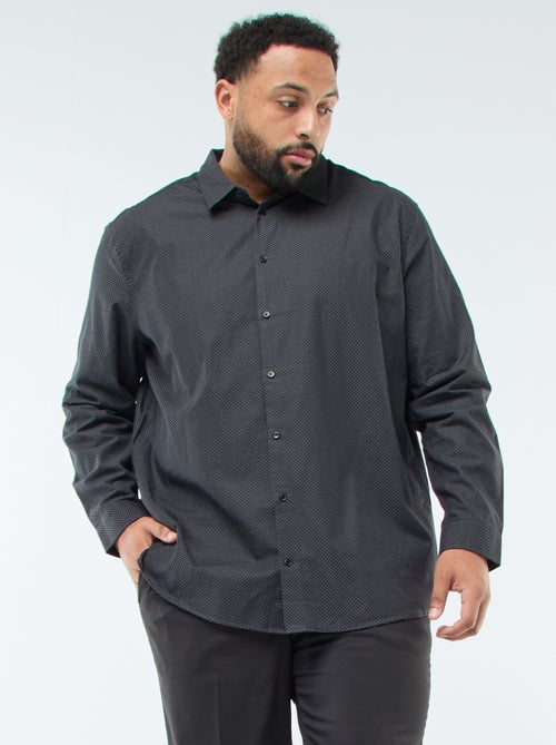 Chemise coupe droite dobby - Kiabi