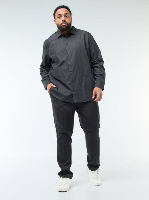 Chemise coupe droite dobby - Kiabi