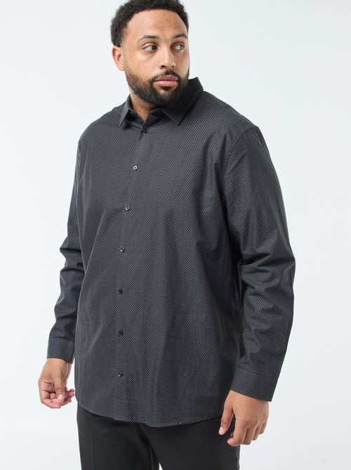 Chemise coupe droite dobby - Kiabi