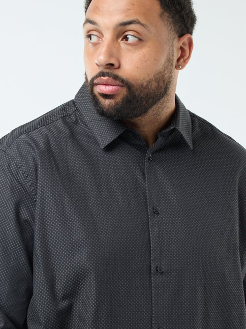 Chemise coupe droite dobby - Kiabi