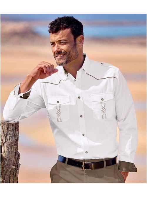 Chemise Coupe Western - ATLAS FOR MEN - Kiabi Chemise Coupe Western - ATLAS FOR MEN - Kiabi