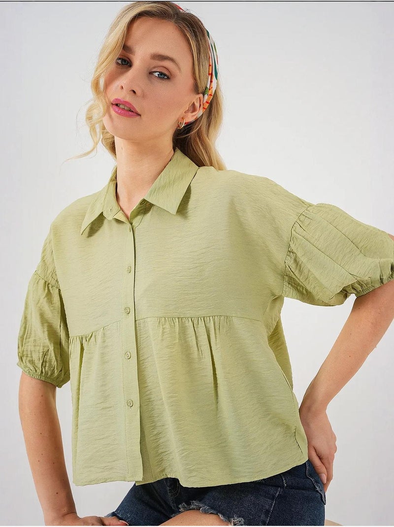 Chemise courte à manches courtes bdart Vert - Kiabi