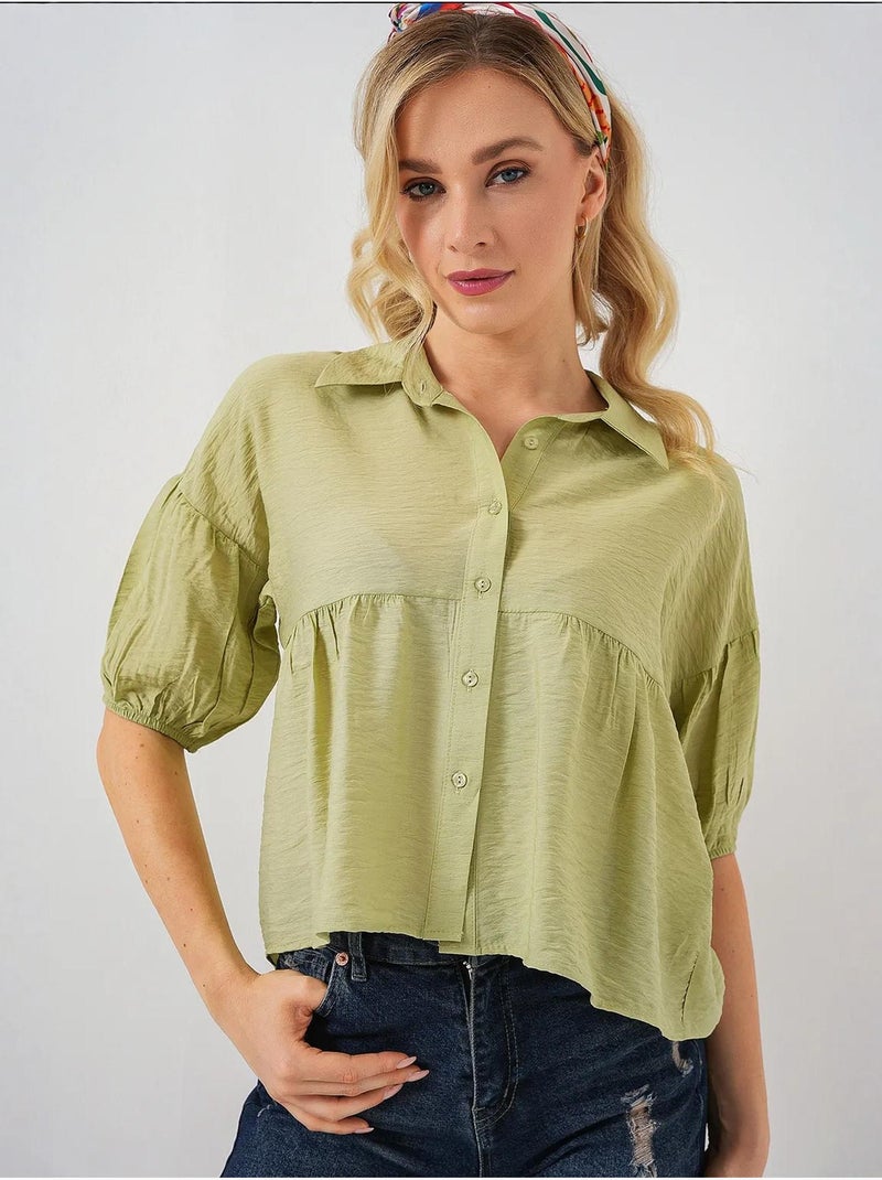 Chemise courte à manches courtes bdart Vert - Kiabi