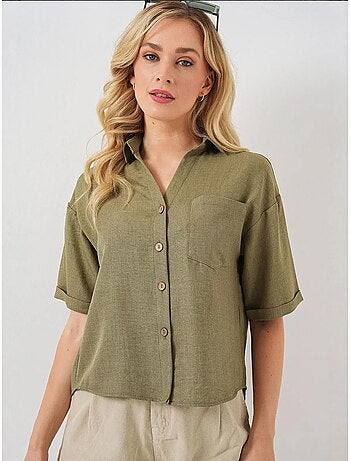 Chemise courte aspect lin bdart