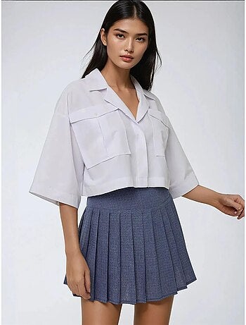 Chemise courte avec détail de poche