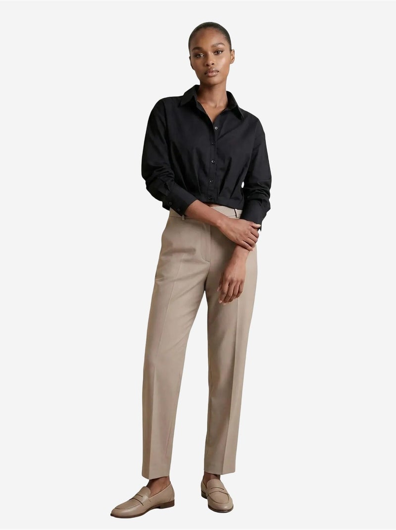 Chemise courte boutonnée décontractée my fashion Noir - Kiabi