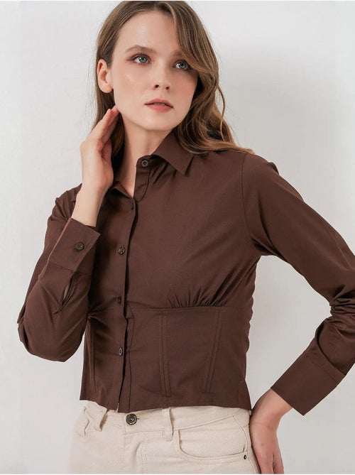 Chemise courte boutonnée en popeline ajustée bdart - Kiabi