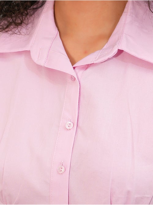 Chemise courte boutonnée en popeline ajustée bdart - Kiabi Chemise courte boutonnée en popeline ajustée bdart - Kiabi