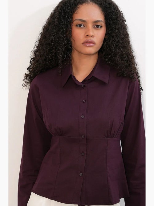Chemise courte boutonnée en popeline ajustée bdart - Kiabi