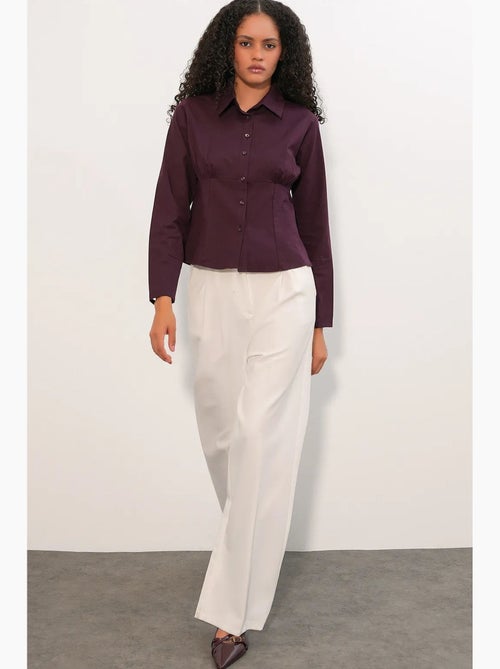 Chemise courte boutonnée en popeline ajustée bdart - Kiabi