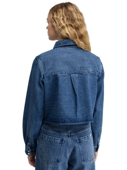 Chemise courte en denim femme femme nimes-w - Kiabi