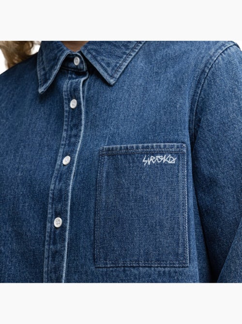 Chemise courte en denim femme femme nimes-w - Kiabi