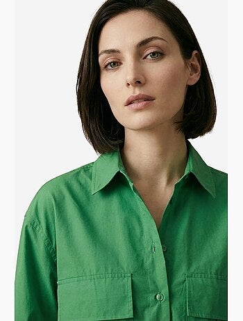 Chemise courte en popeline de coton my fashion