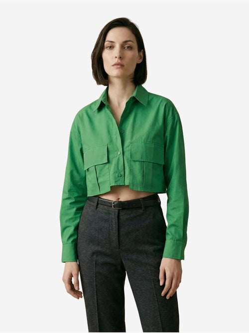 Chemise courte en popeline de coton my fashion - Kiabi