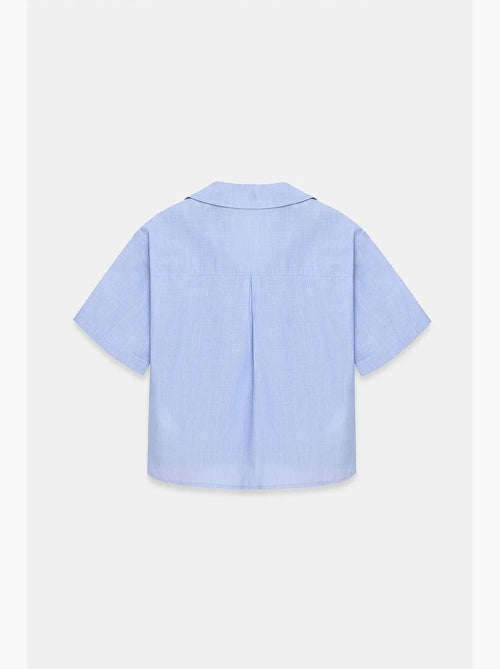 Chemise courte en popeline de coton pour femme dilvin - Kiabi