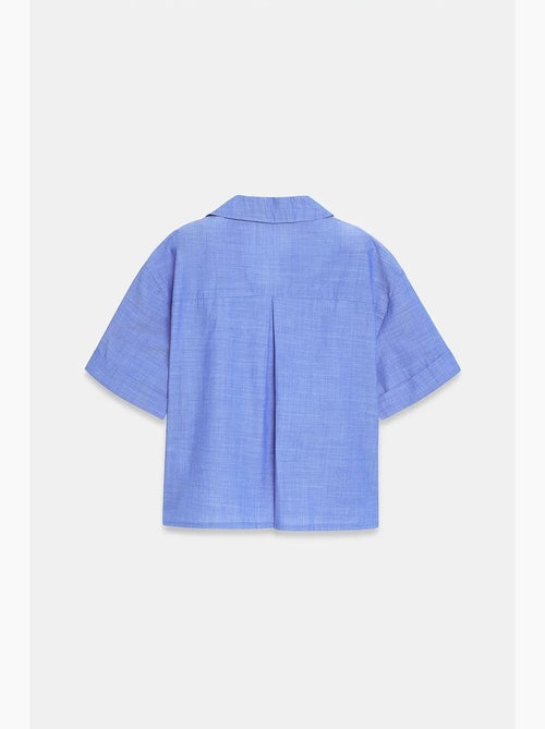 Chemise courte en popeline de coton pour femme dilvin - Kiabi