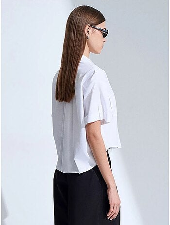 Chemise courte femme avec poche dilvin