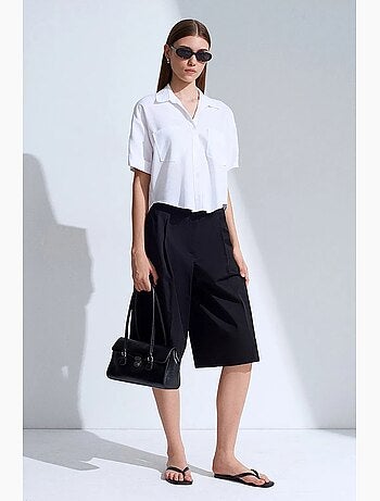 Chemise courte femme avec poche dilvin