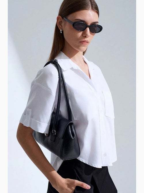 Chemise courte femme avec poche dilvin - Kiabi