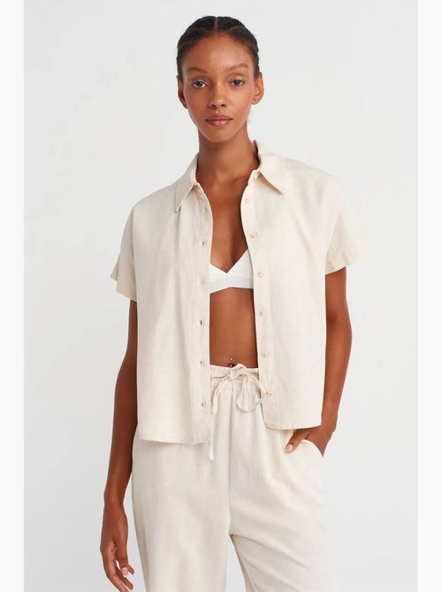 Chemise courte oversize dilvin - Kiabi Chemise courte oversize dilvin - Kiabi
