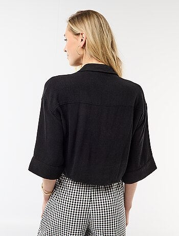 Chemise courte oversize nouée