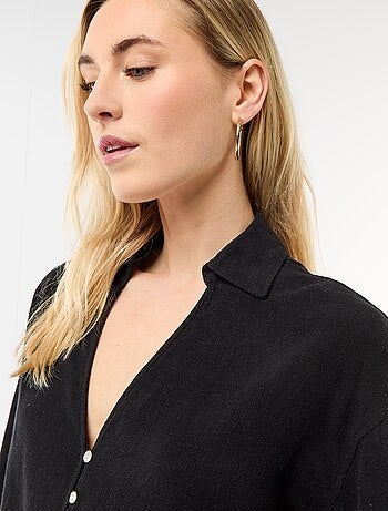 Chemise courte oversize nouée