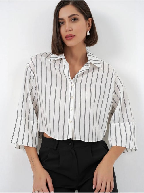 Chemise courte oversize rayée bdart - Kiabi