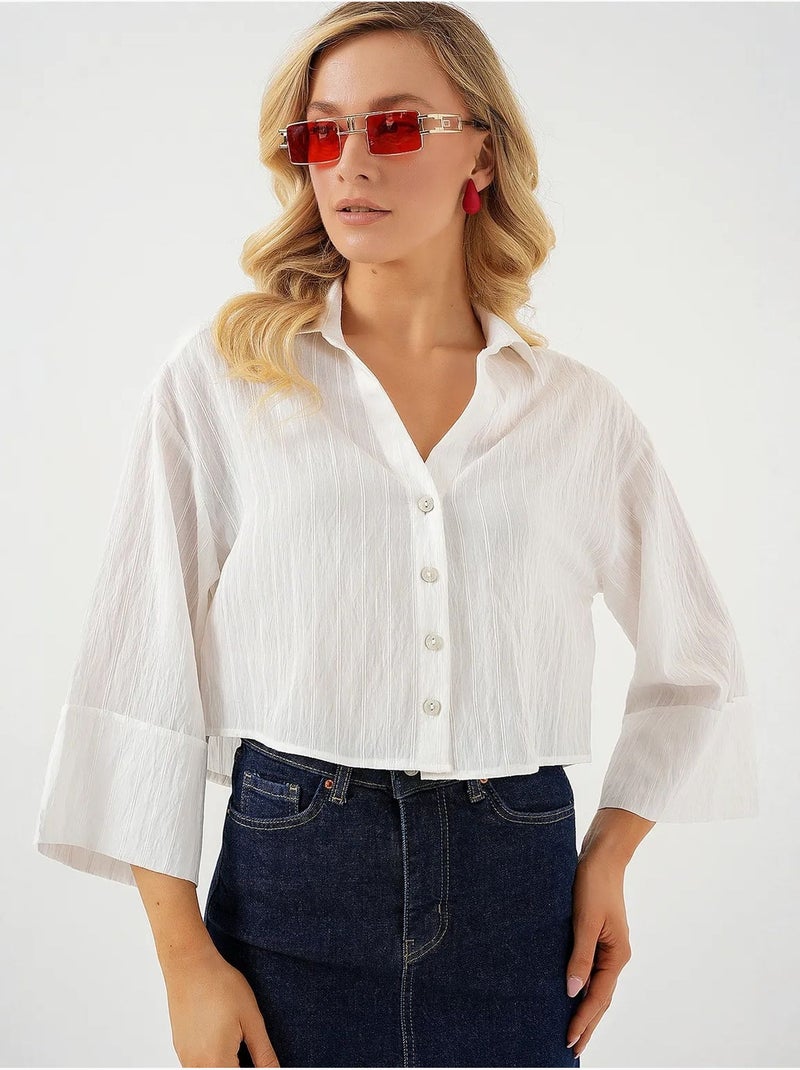 Chemise courte oversize rayée bdart Blanc - Kiabi