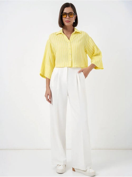 Chemise courte oversize rayée bdart - Kiabi Chemise courte oversize rayée bdart - Kiabi