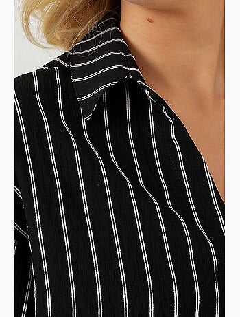 Chemise courte oversize rayée bdart