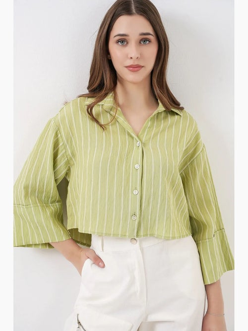 Chemise courte oversize rayée bdart - Kiabi