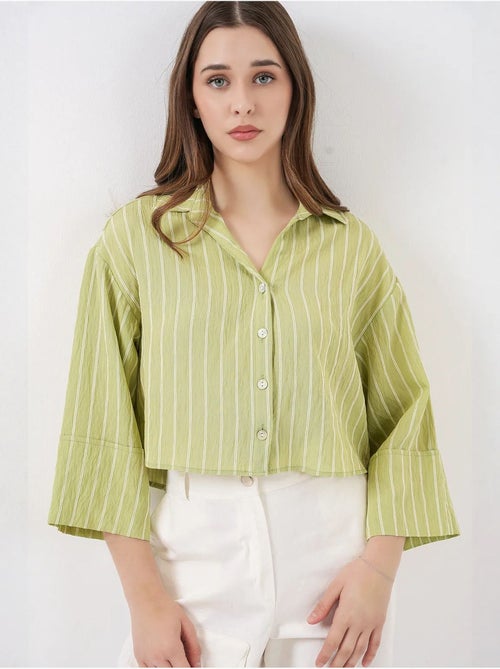 Chemise courte oversize rayée bdart - Kiabi